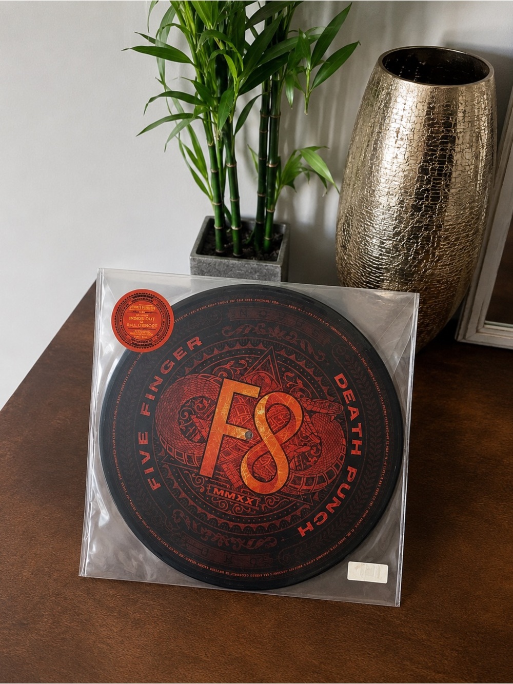 Five Finger Death Punch F8 Vinyl - Red and Black